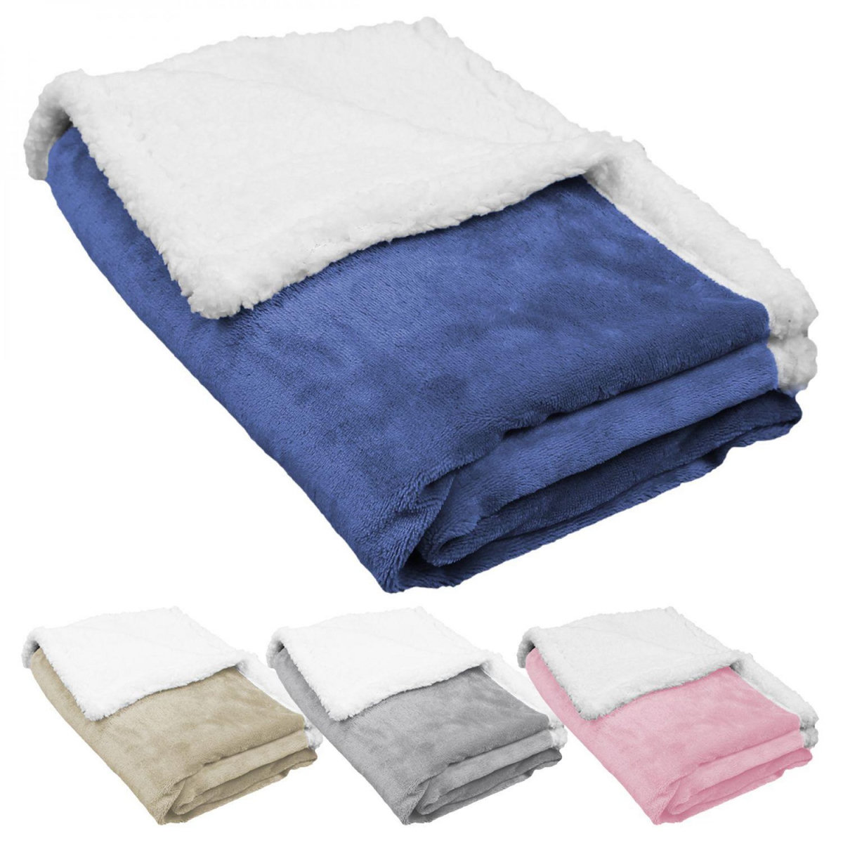 Monsieur Bébé Lot de 5 couvertures, plaids polaires pour bébé 75 x 100 cm en flanelle et sherpa ultra doux