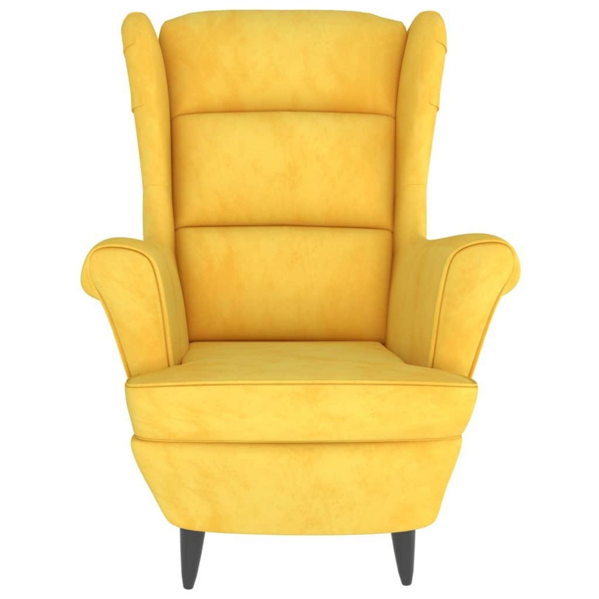 VIDAXL Fauteuil jaune moutarde velours