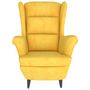 Voir la diapositive 3 : VIDAXL Fauteuil jaune moutarde velours