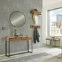 Voir la diapositive 6 : Paris Prix Console 2 Tiroirs  Sphera  100cm Naturel & Noir