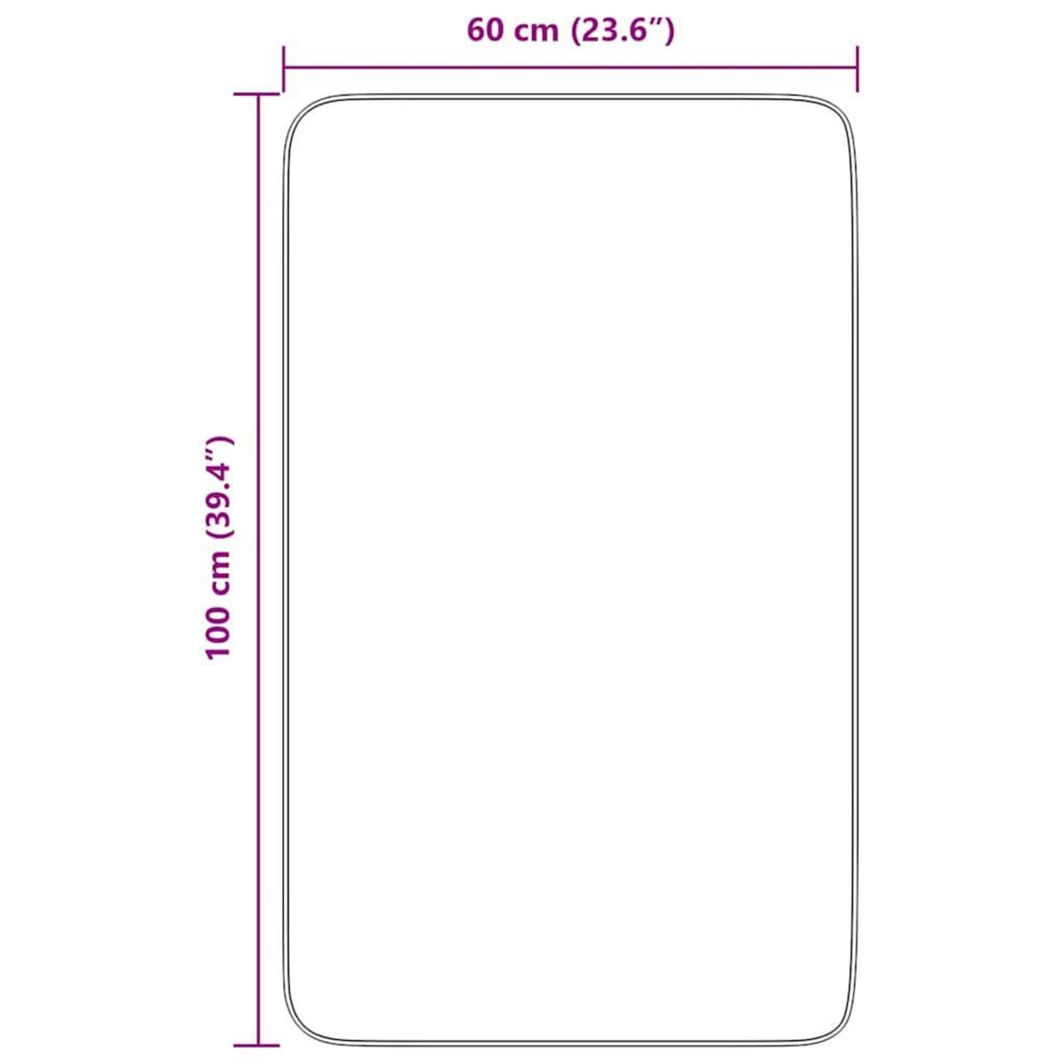 VIDAXL Tapis Shaggy a poils longs NAVARRA bleu marine 60x100 cm