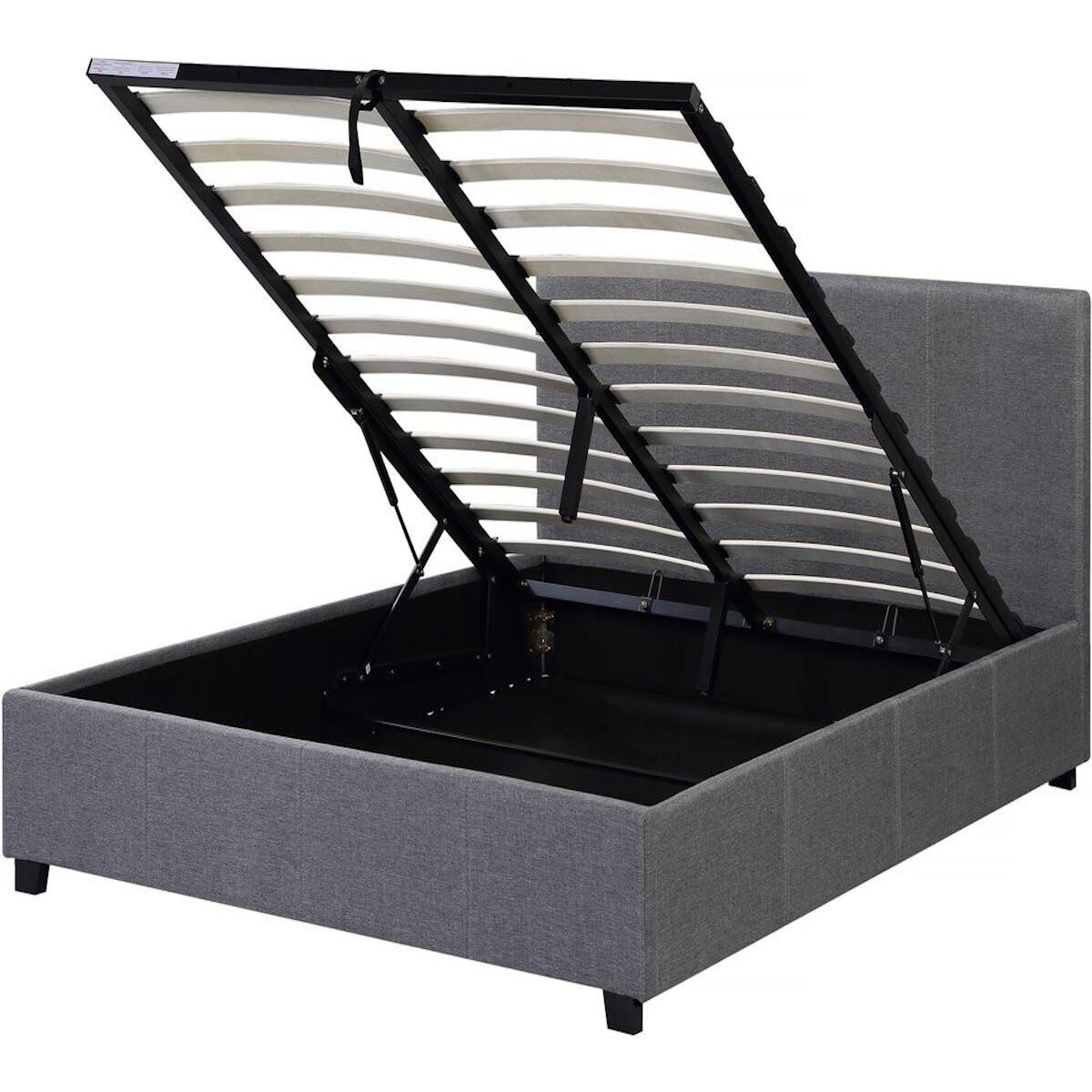 Habitat et Jardin Lit double avec coffre  Carla  - 160 x 200 - Gris