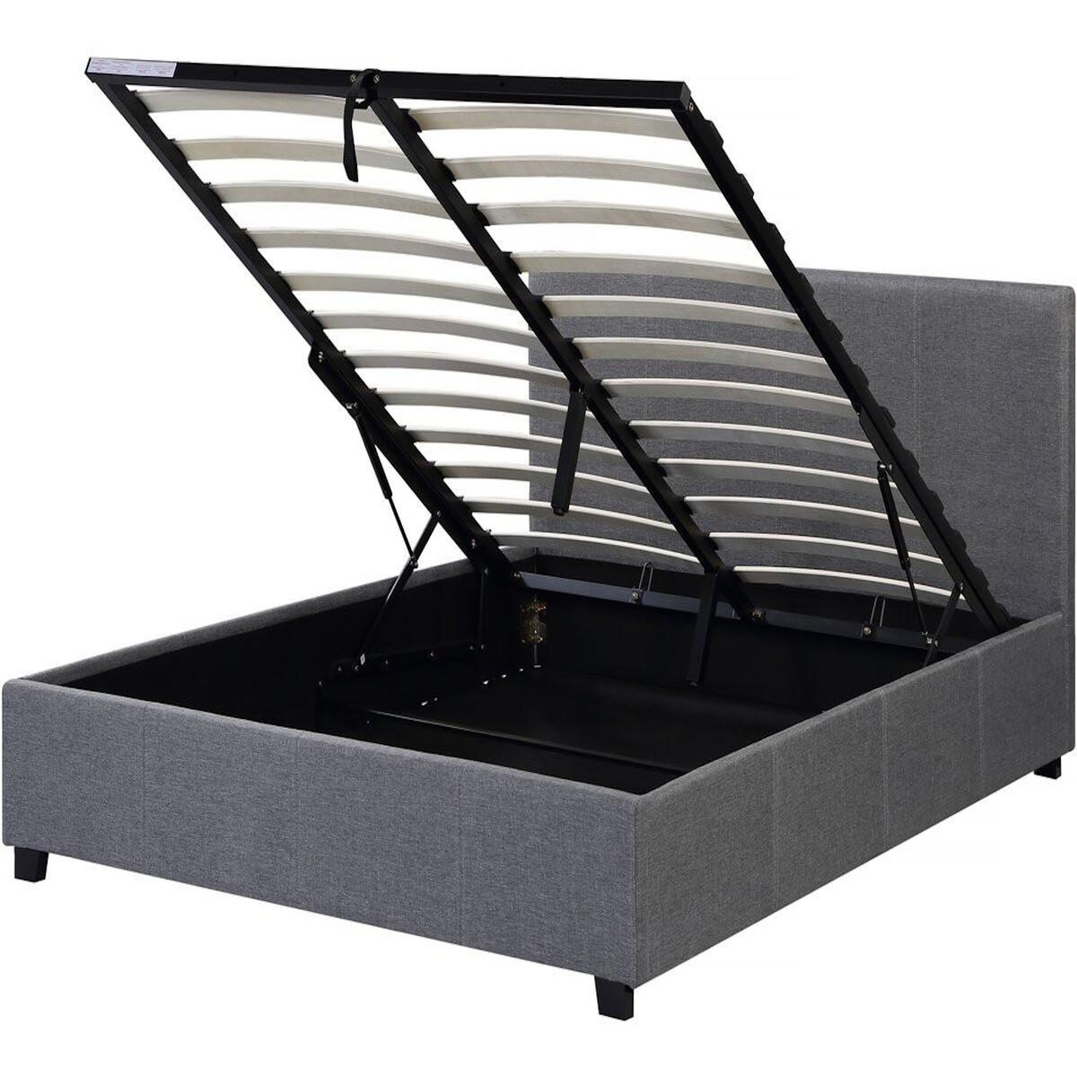 Habitat et Jardin Lit double avec coffre  Carla  - 160 x 200 - Gris