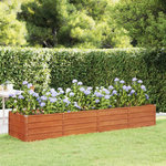 VIDAXL Lit sureleve de jardin rouille 320x80x45 cm acier corten