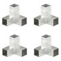 Voir la diapositive 1 : VIDAXL Connecteurs de poteau 4 pcs Forme en Y Metal galvanise 71x71 mm