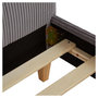 Voir la diapositive 4 : HomeStyle4U Lit 2 Places 140x200 Gris cm avec Sommier à Lattes