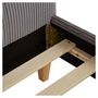 Voir la diapositive 4 : HomeStyle4U Lit 2 Places 140x200 Gris cm avec Sommier à Lattes