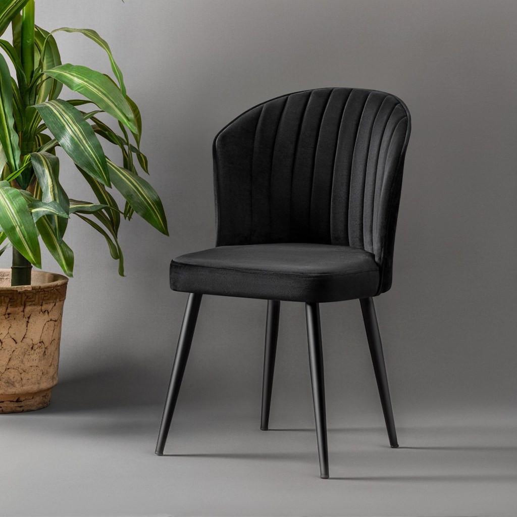 Voir la diapositive 2 : Habitat et Jardin Ensemble de chaises (2 pièces) en bois  rubi  - 52 x 42 x 85 cm - noir