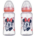 DISNEY BABY Lot de 2 biberons - DISNEY BABY - MINNIE COLLECTOR - 360 ml - Tétine silicone - Débit 3 positions