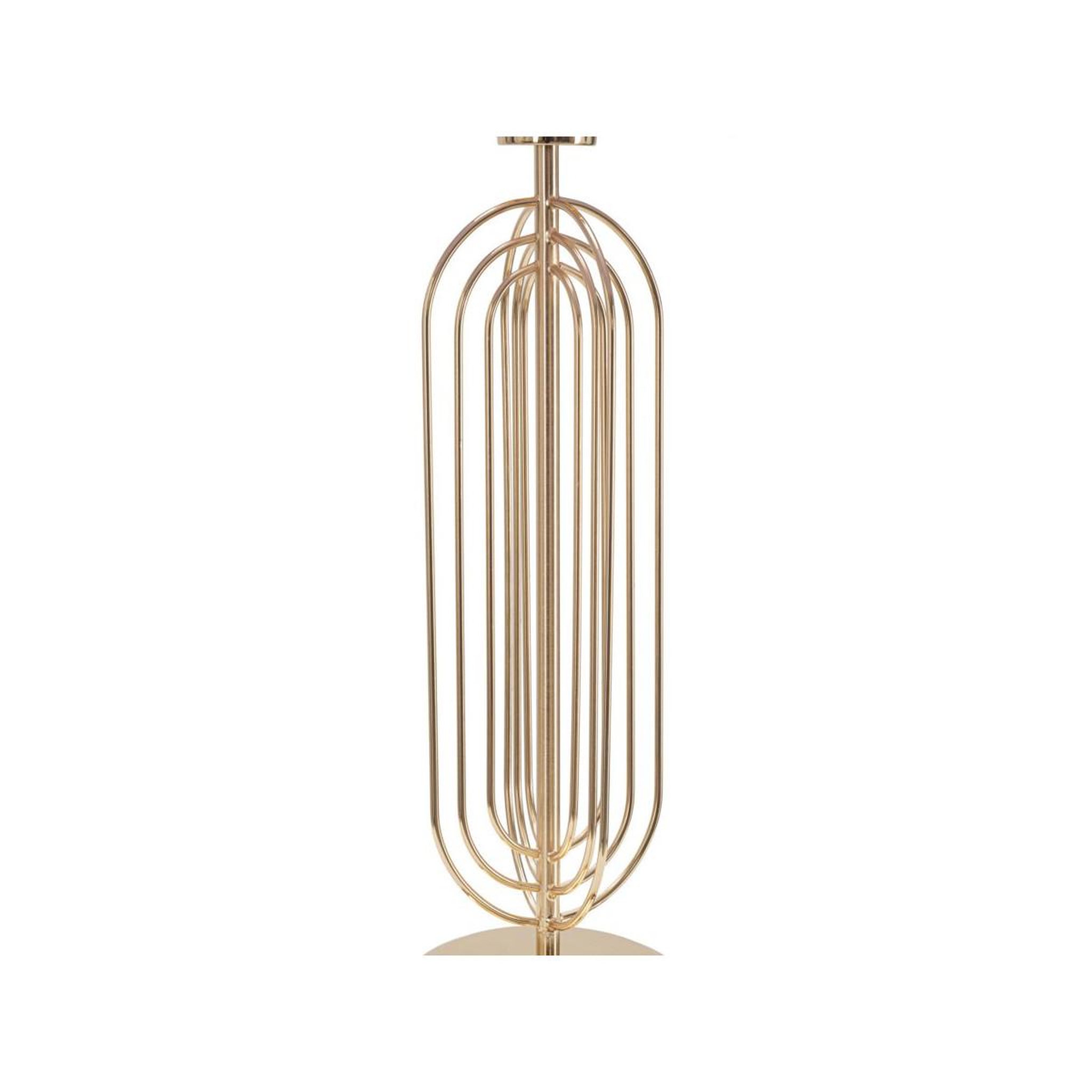 Voir la diapositive 4 : Paris Prix Lampe à poser design en métal  krista  64cm rose & or
