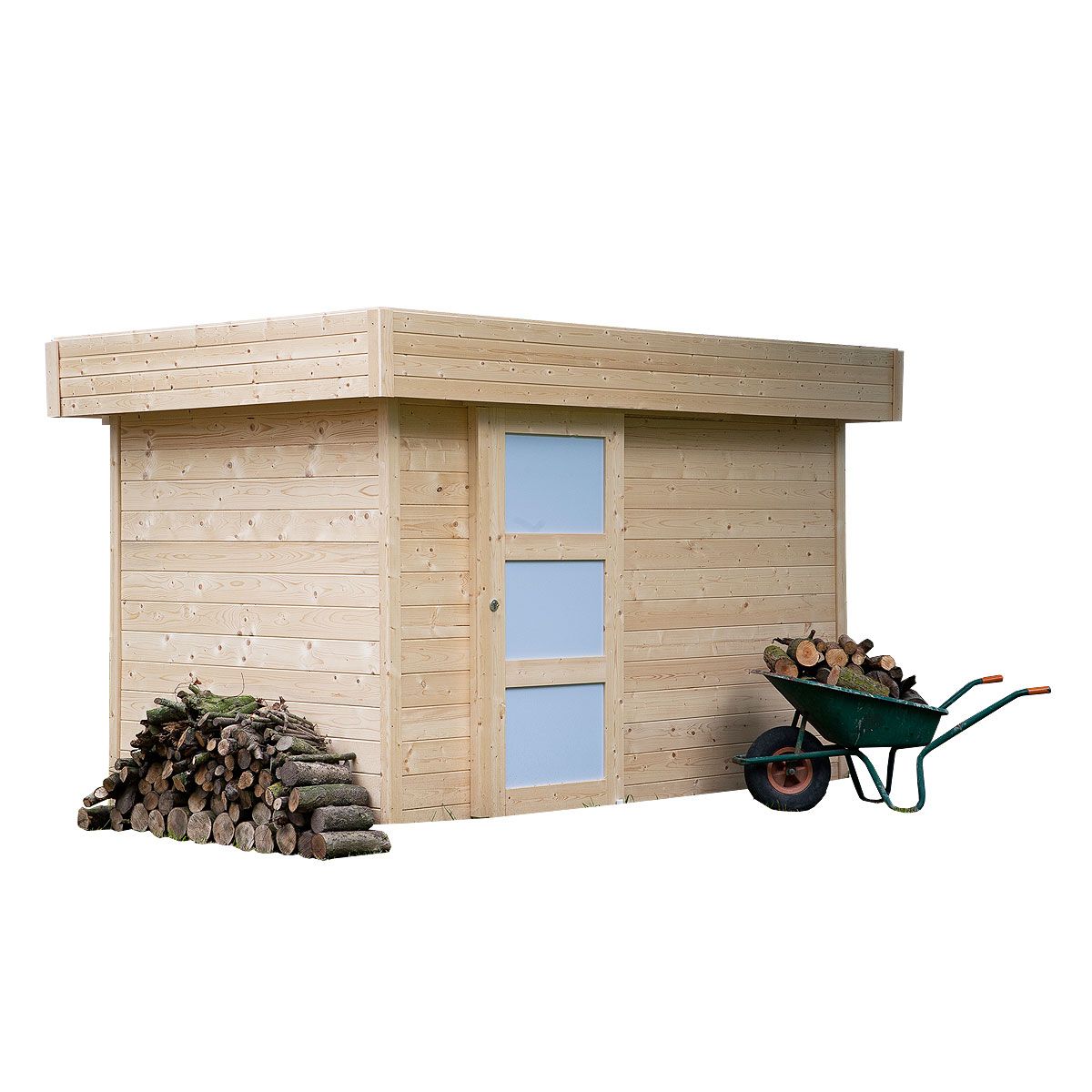 Solid Abri bois Porte coulissante OSLO 5,70m²