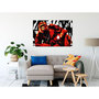 Voir la diapositive 2 : Paris Prix Tableau Imprimé  Pop Art Monkey Narrow Red