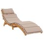 Voir la diapositive 5 : VIDAXL Chaises longues avec coussins lot de 2 taupe bois massif acacia