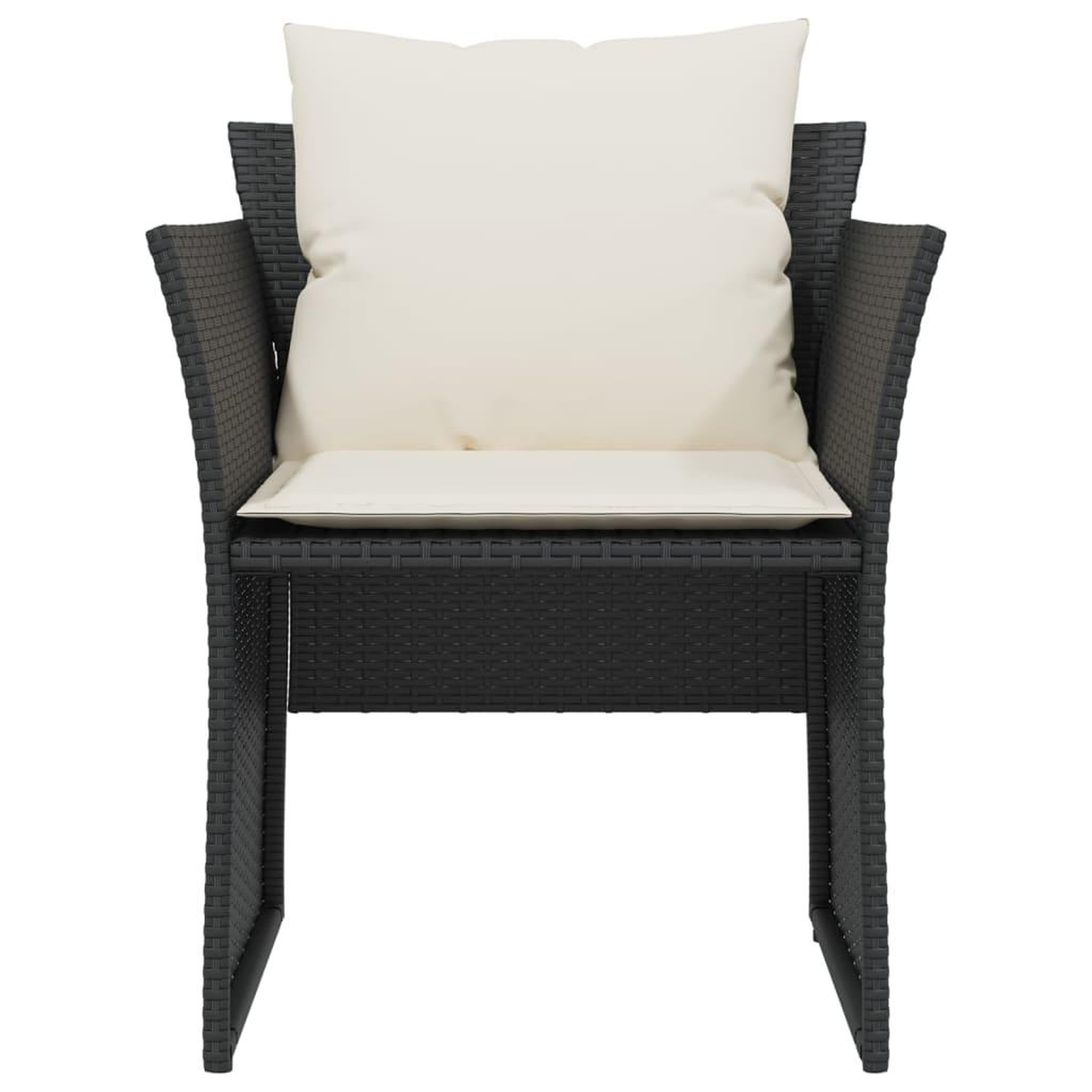 Voir la diapositive 5 : VIDAXL Chaise de jardin avec tabouret noir resine tressee