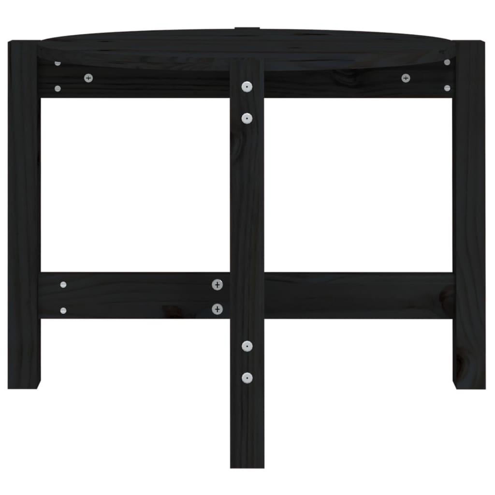 Voir la diapositive 5 : VIDAXL Table basse Noir Ø 62,5x45 cm Bois massif de pin