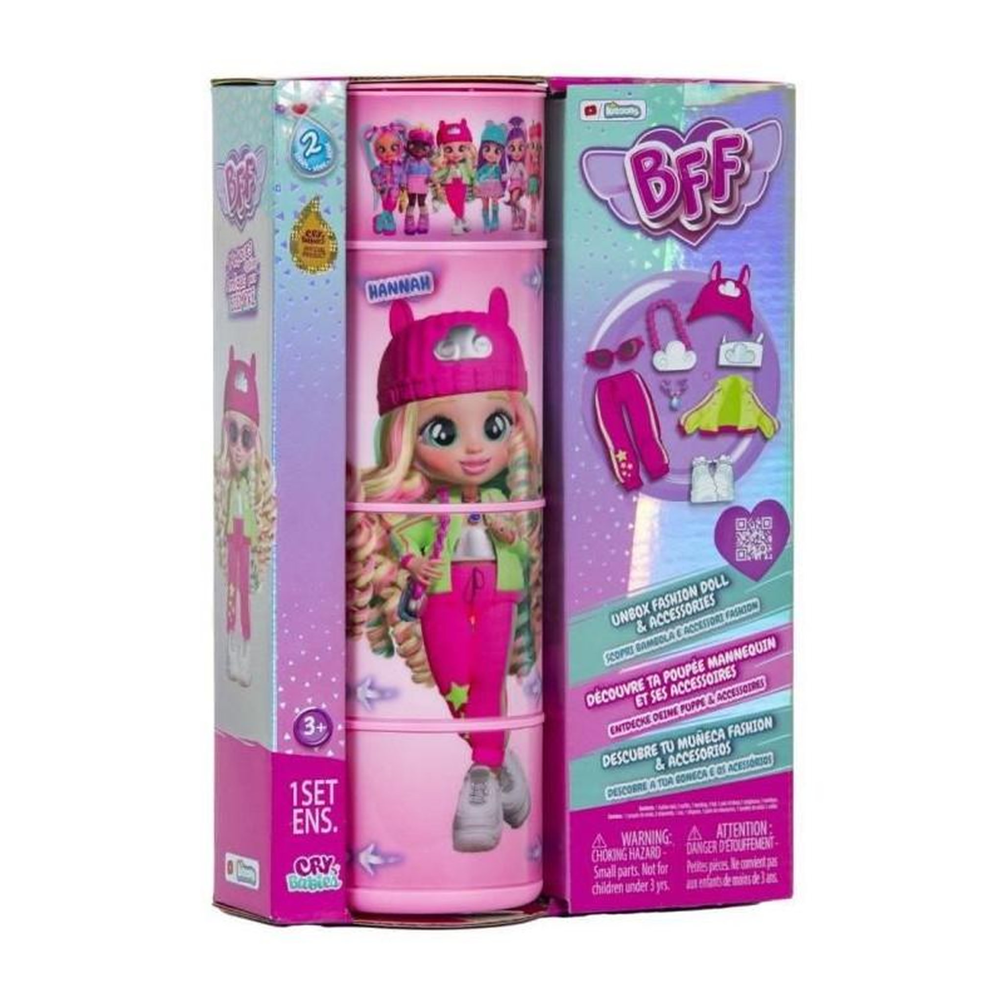 Voir la diapositive 4 : IMC Toys Poupée mannequin BFF Cry Babies IMC TOYS - Série 2 - Hannah - 20cm