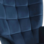Voir la diapositive 6 : ID MARKET Fauteuil scandinave ANIA avec repose pieds velours bleu