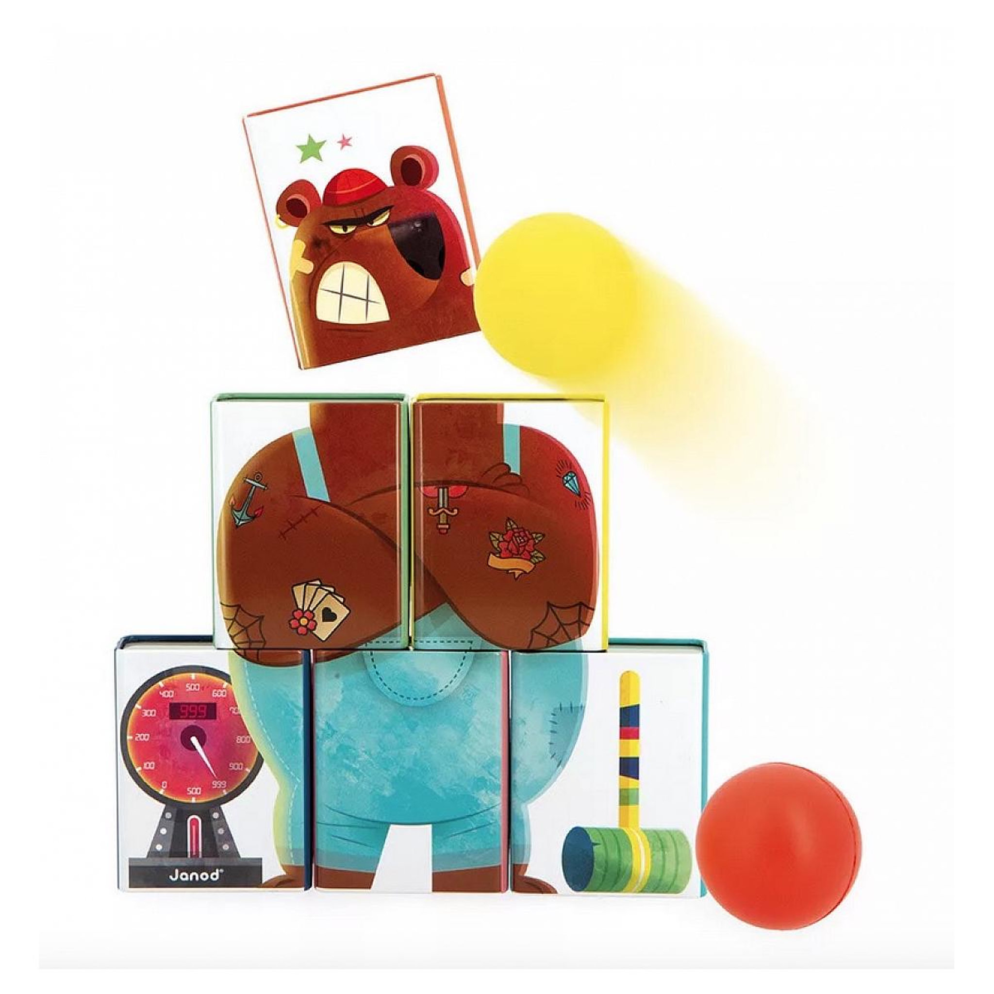Juratoys-Janod Chamboule tout Mr Ours- Appplepop