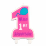 Paris Prix Bougie  Mon Premier Anniversaire  9cm Rose