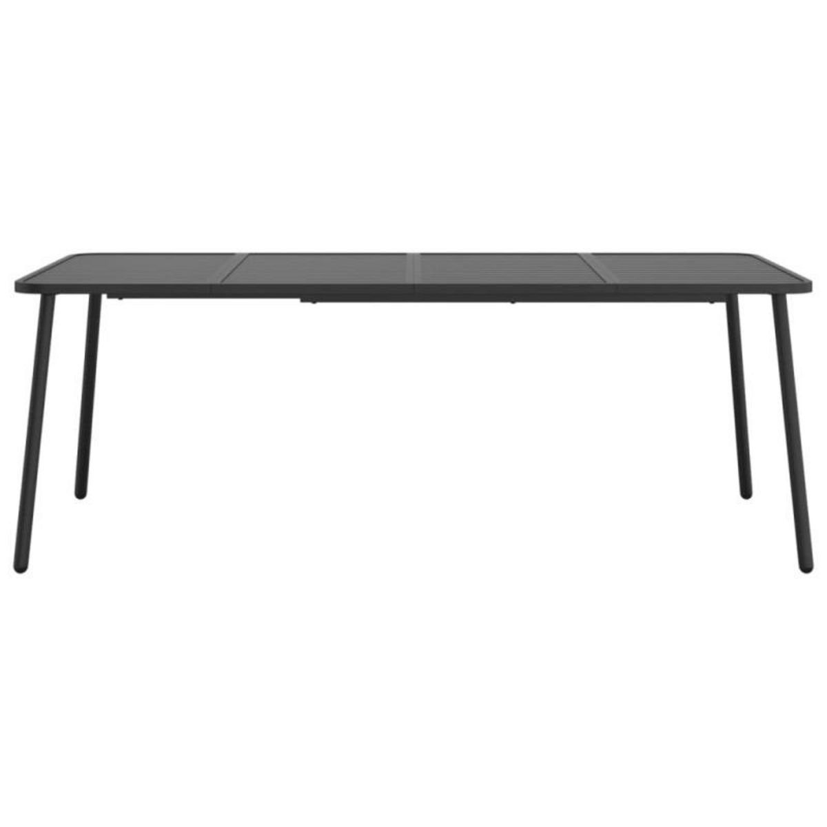 VIDAXL Table de jardin anthracite 200x100x71 cm acier