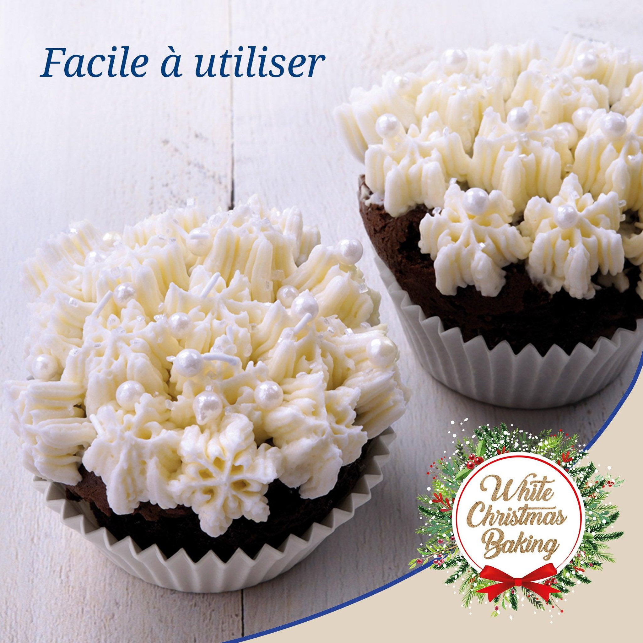 Voir la diapositive 5 : DR.OETKER Lot de 4 poches à douille et embout flocon de neige en inox dr.oetker baker edition