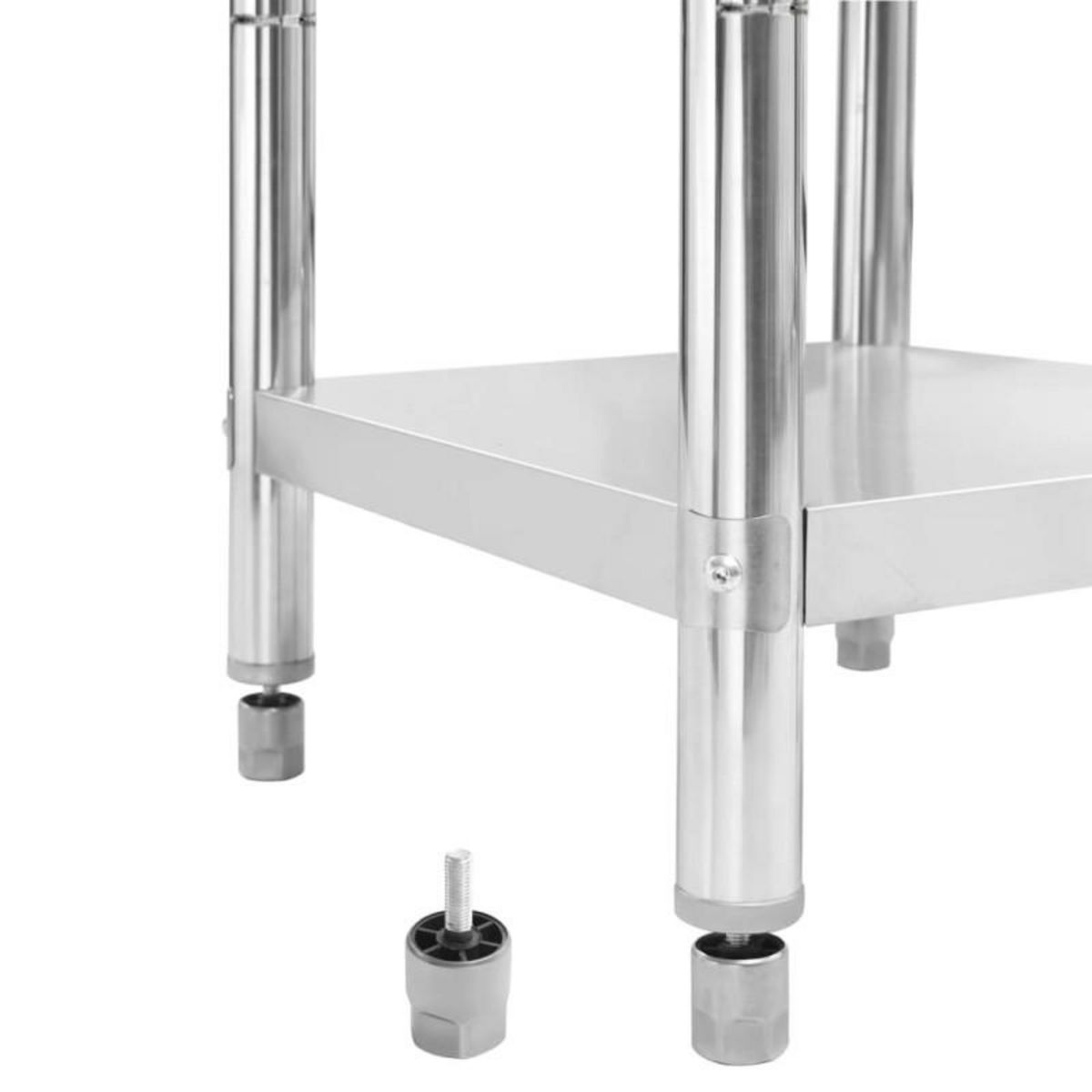 VIDAXL Table de travail de cuisine avec dosseret 60x60x93 cm Inox