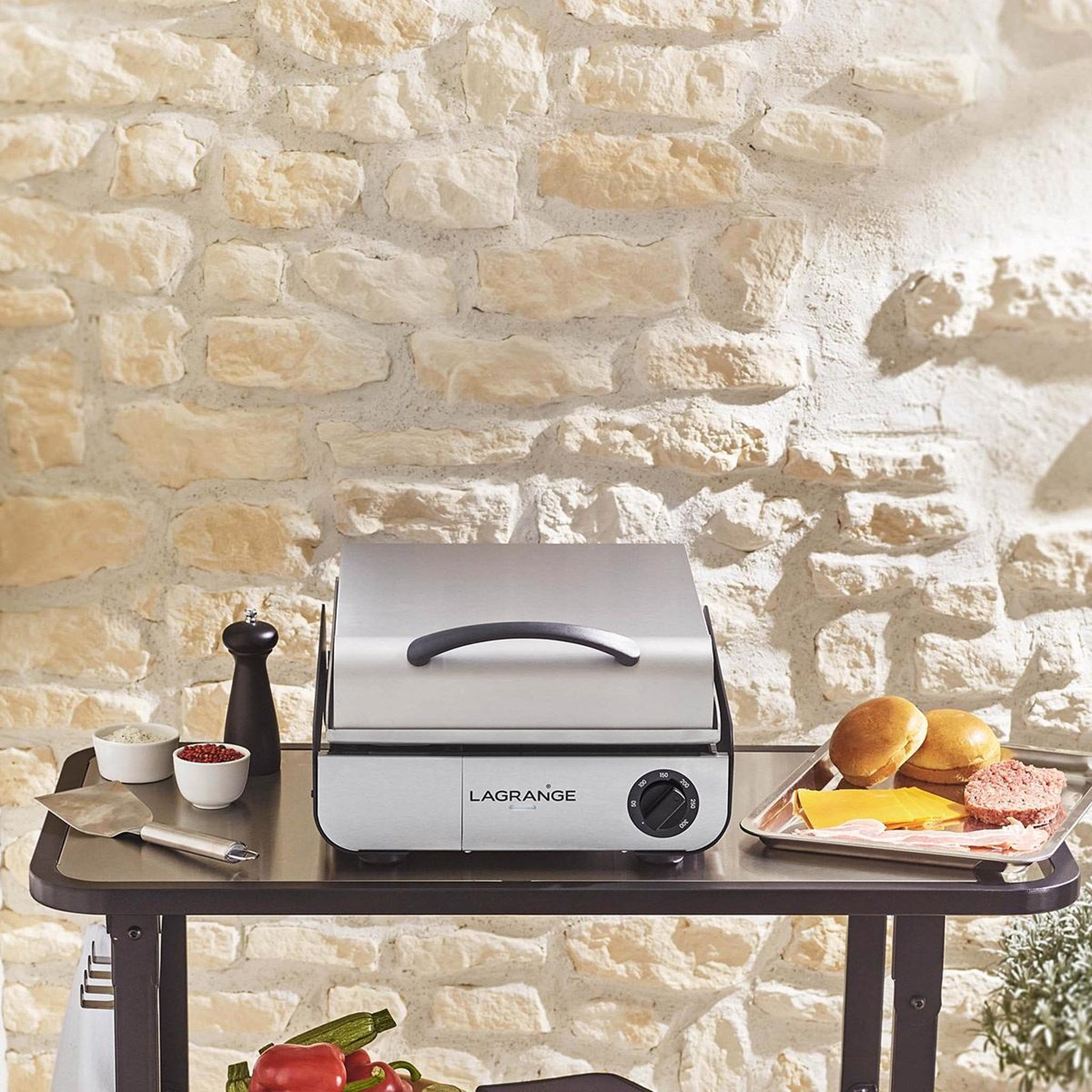 Voir la diapositive 6 : LAGRANGE Couvercle plancha Plancha Pro 35