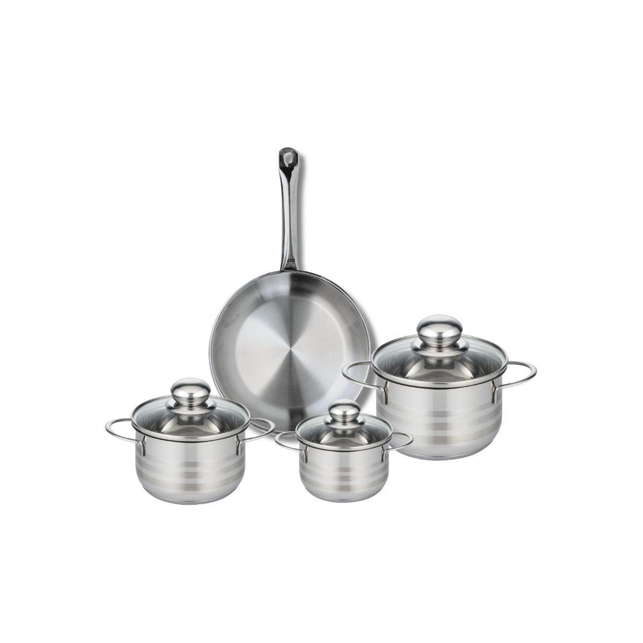 ELO Ensemble de 1 poêle de cuisson 24 cm et 3 faitouts 12, 14 et 16 cm elo profi brillant