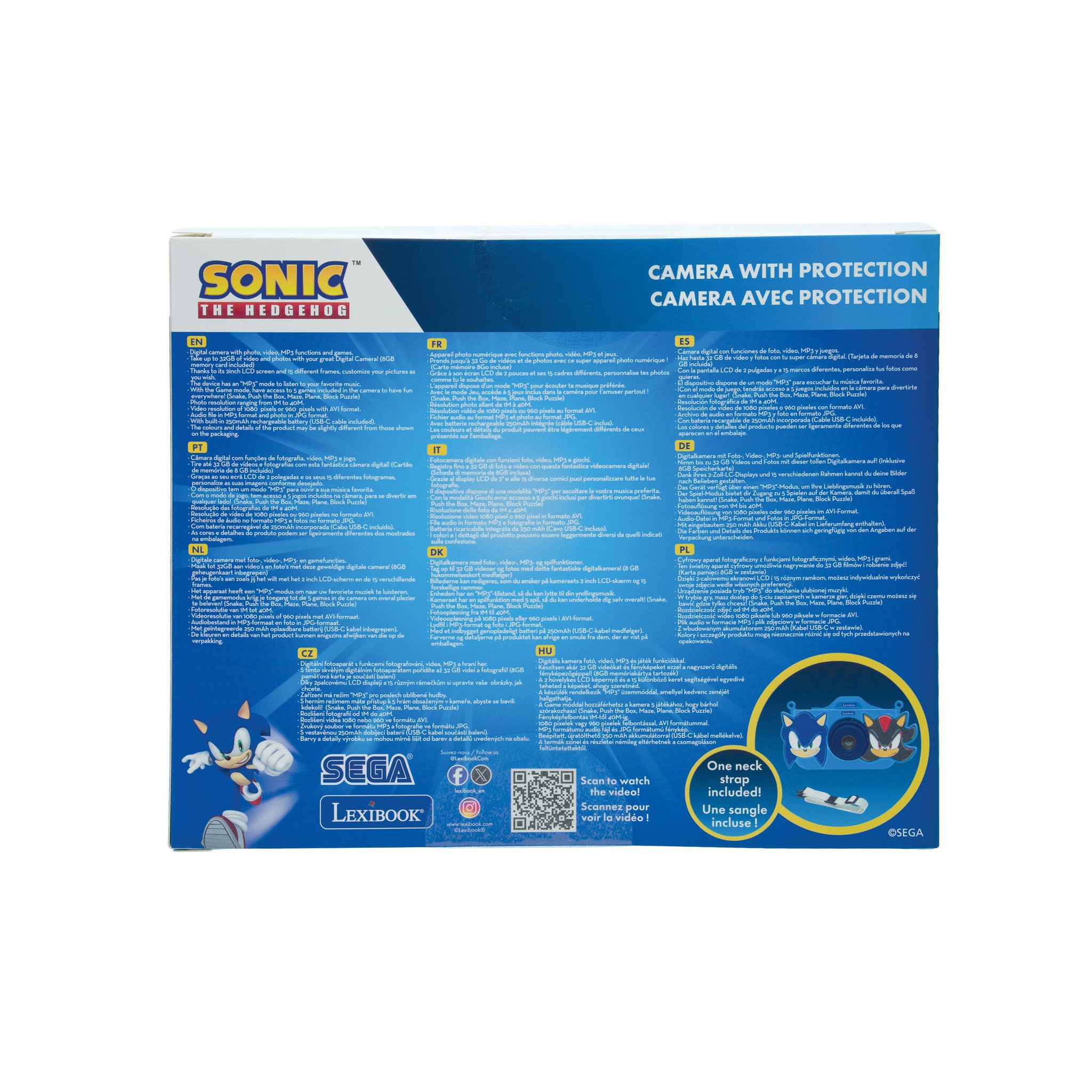 Voir la diapositive 4 : Lexibook Camera avec protection Sonic