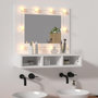 Voir la diapositive 1 : VIDAXL Armoire à miroir avec LED blanc 60x31,5x62 cm