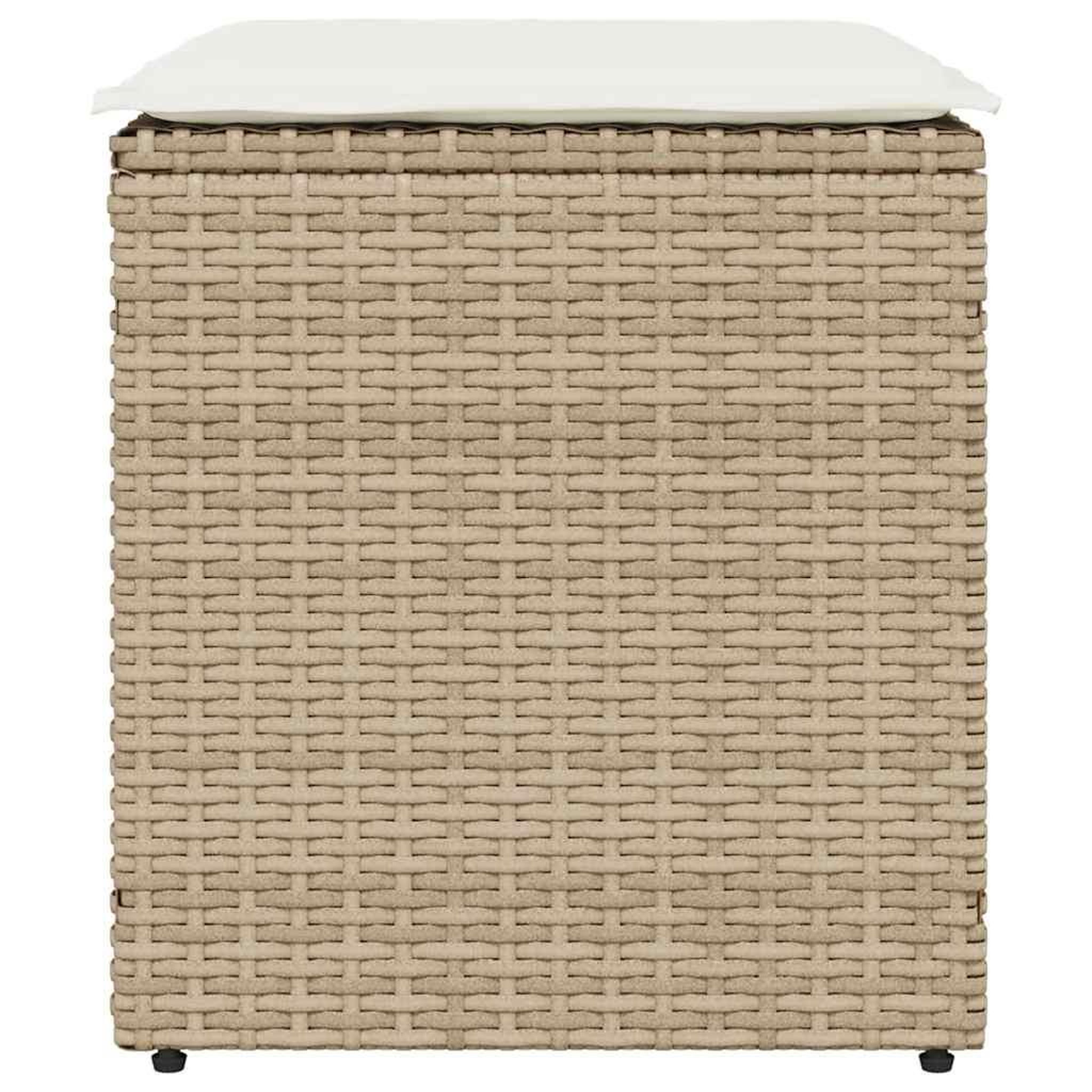 Voir la diapositive 4 : VIDAXL Tabourets de jardin avec coussins lot de 2 beige resine tressee