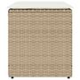 Voir la diapositive 4 : VIDAXL Tabourets de jardin avec coussins lot de 2 beige resine tressee