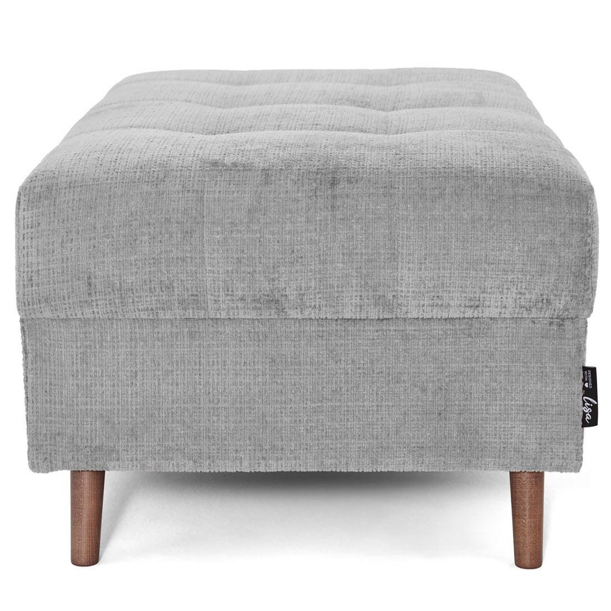 Voir la diapositive 3 : LISA DESIGN Rune - pouf en velours texturé