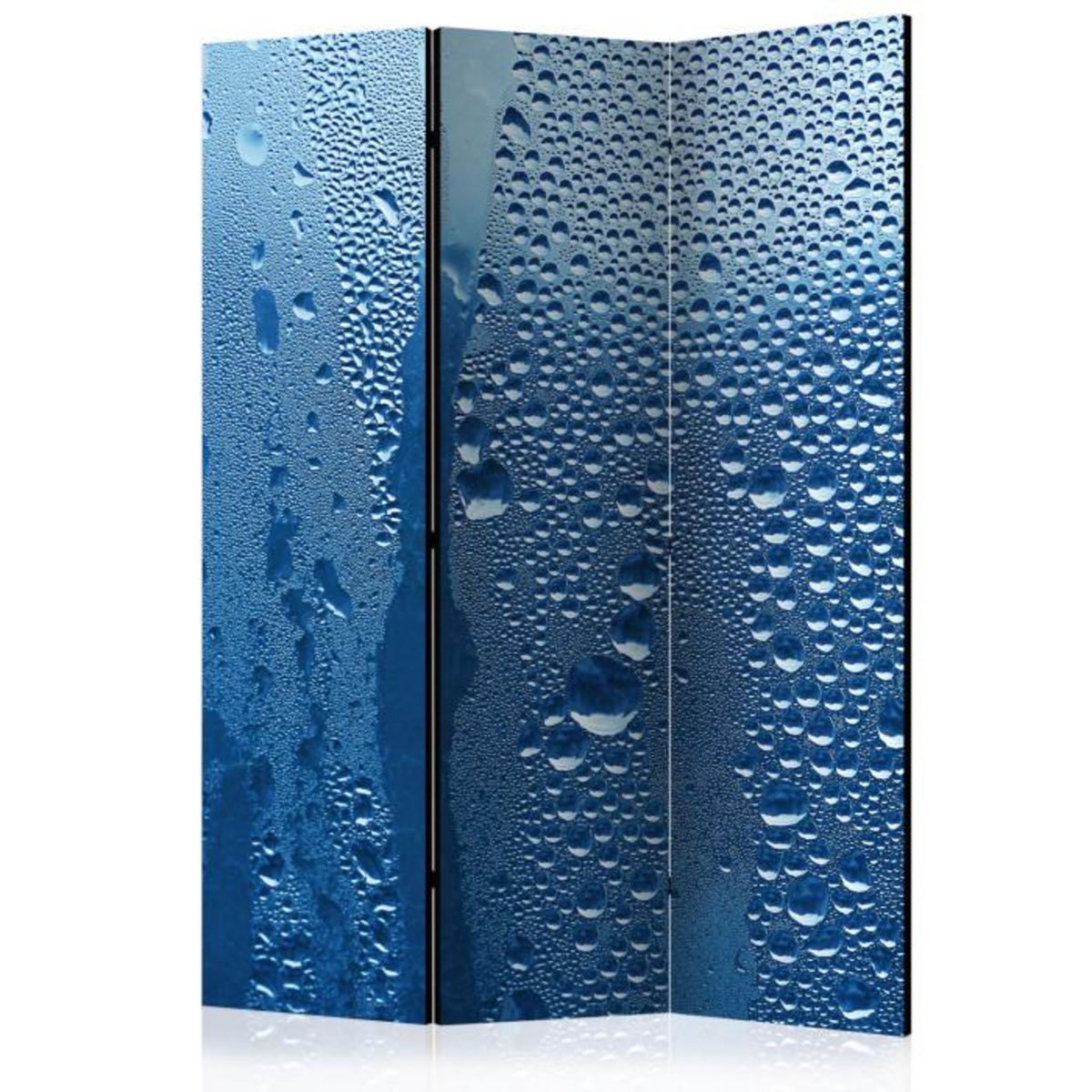 Paris Prix Paravent 3 Volets  Water Drops on Blue Glass  135x172cm