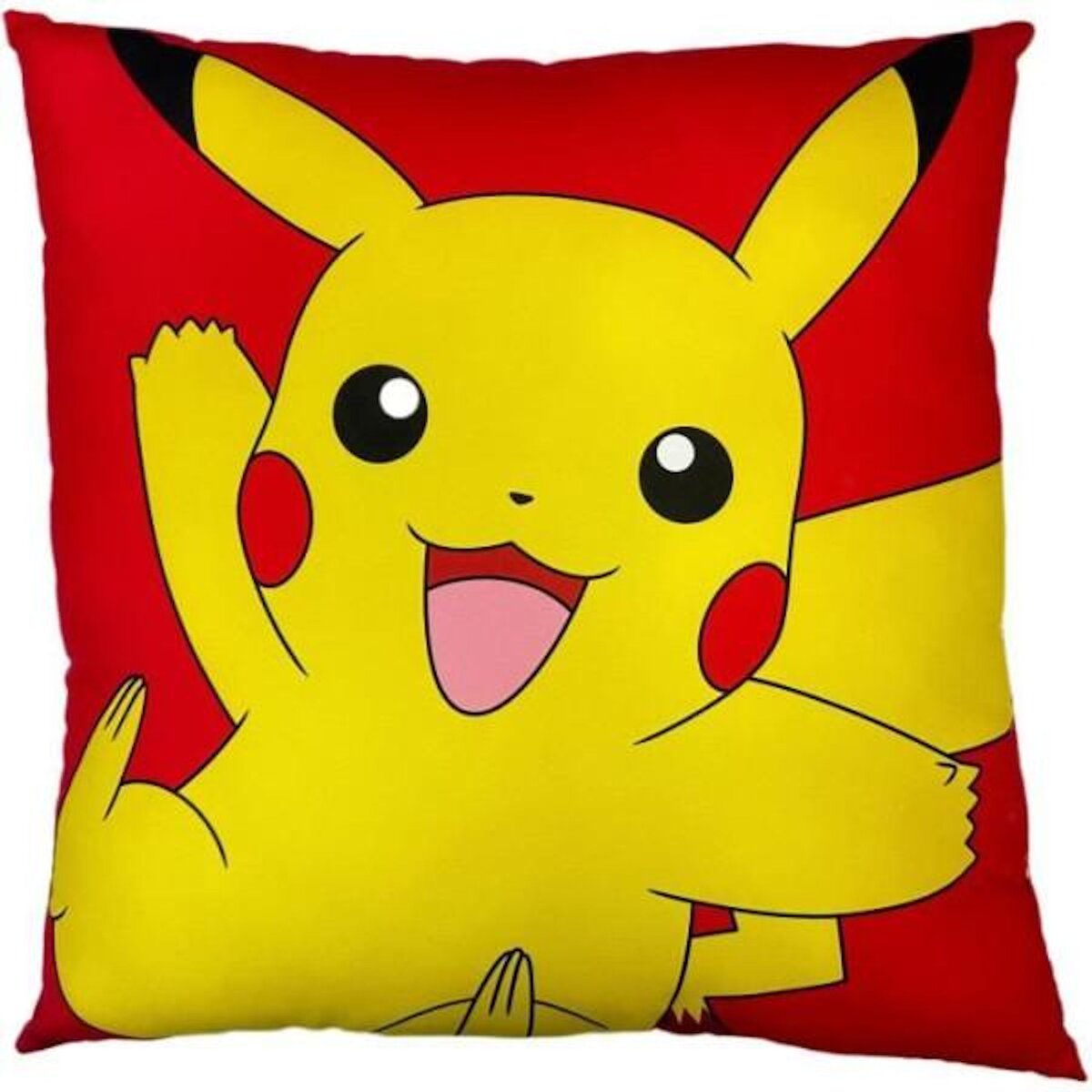 Pokemon Coussin double face - Carré - POKEMON - Pikachu et Carapuce - Microfibre - 40 x 40 cm