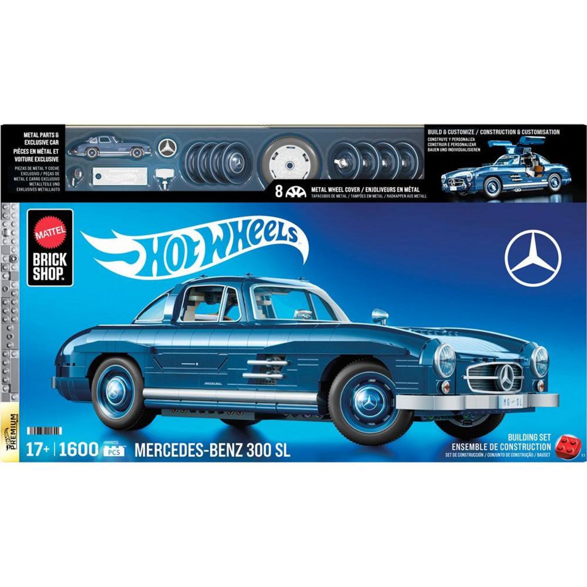 MEGABLOKS Jeu de construction Mega Hot Wheels Premium Mercedes Benz 300 SL