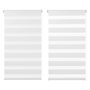 Voir la diapositive 5 : ID MARKET Lot de 2 stores enrouleurs zébrés jour nuit l.45 x H. max 170 CM blancs