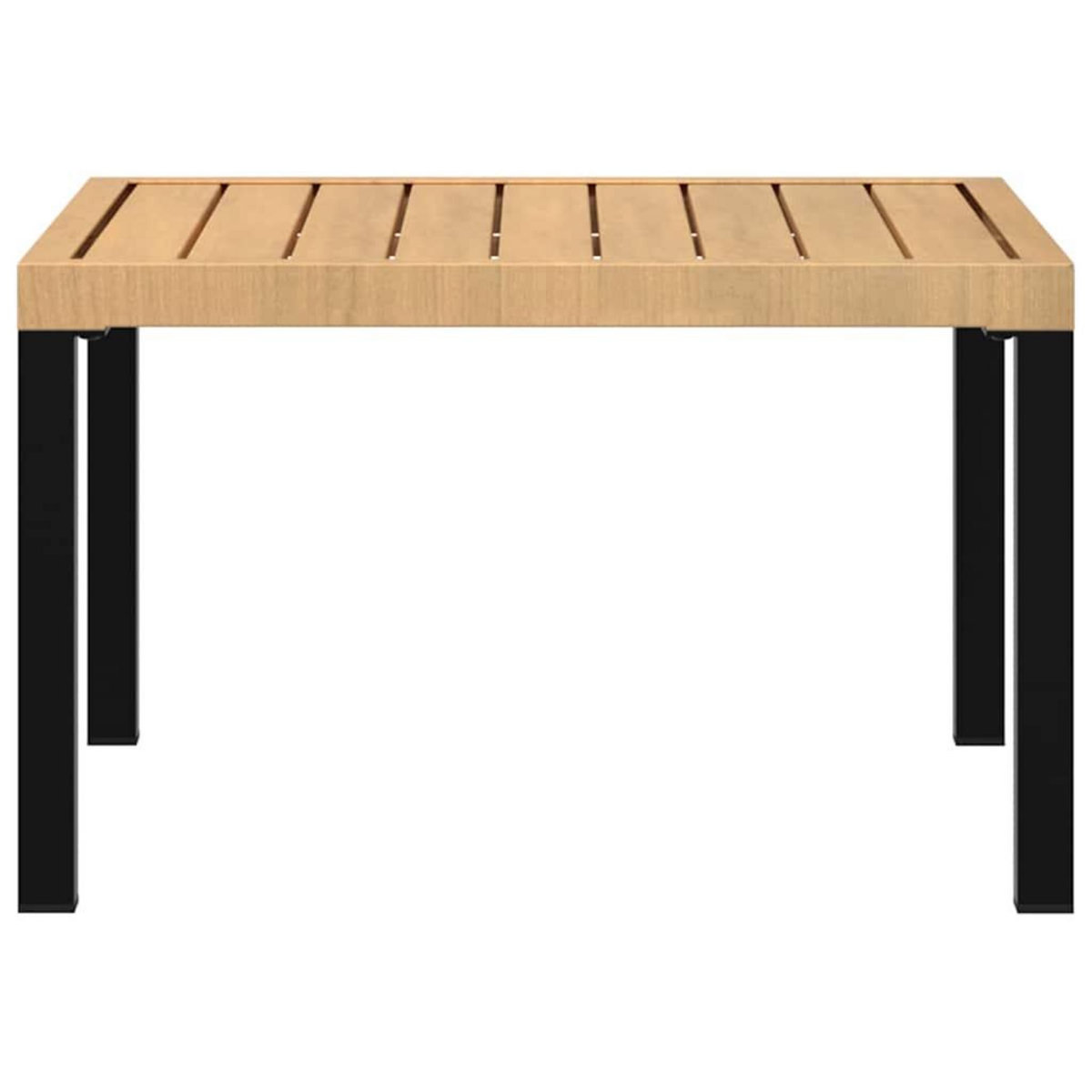 VIDAXL Table basse de jardin noir 65x65x40 cm aluminium