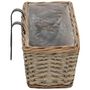Voir la diapositive 5 : VIDAXL Jardiniere de balcon 2 pcs Osier avec doublure en PE 60 cm