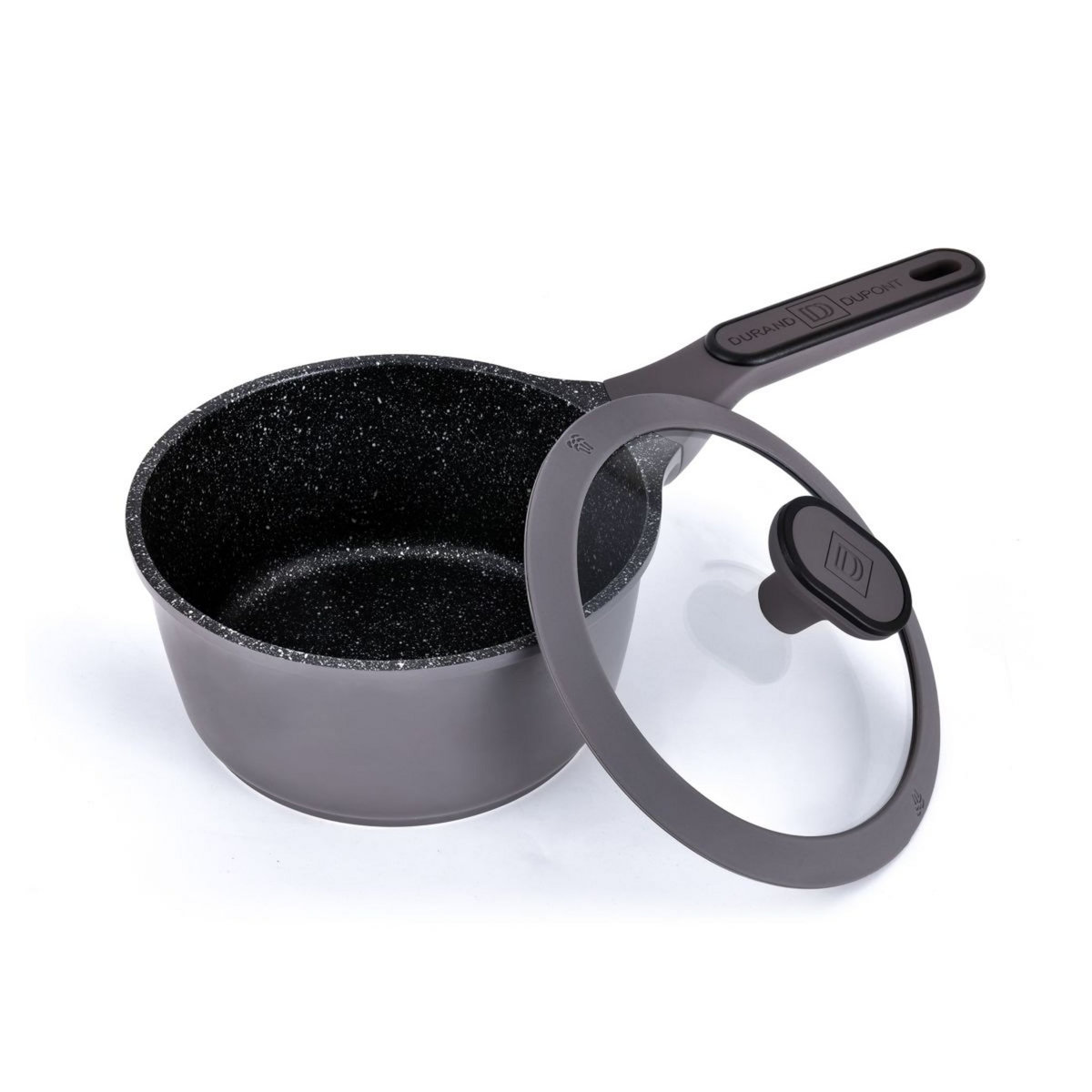 Fortus Casserole 18cm grise en fonte d'aluminium avec couvercle