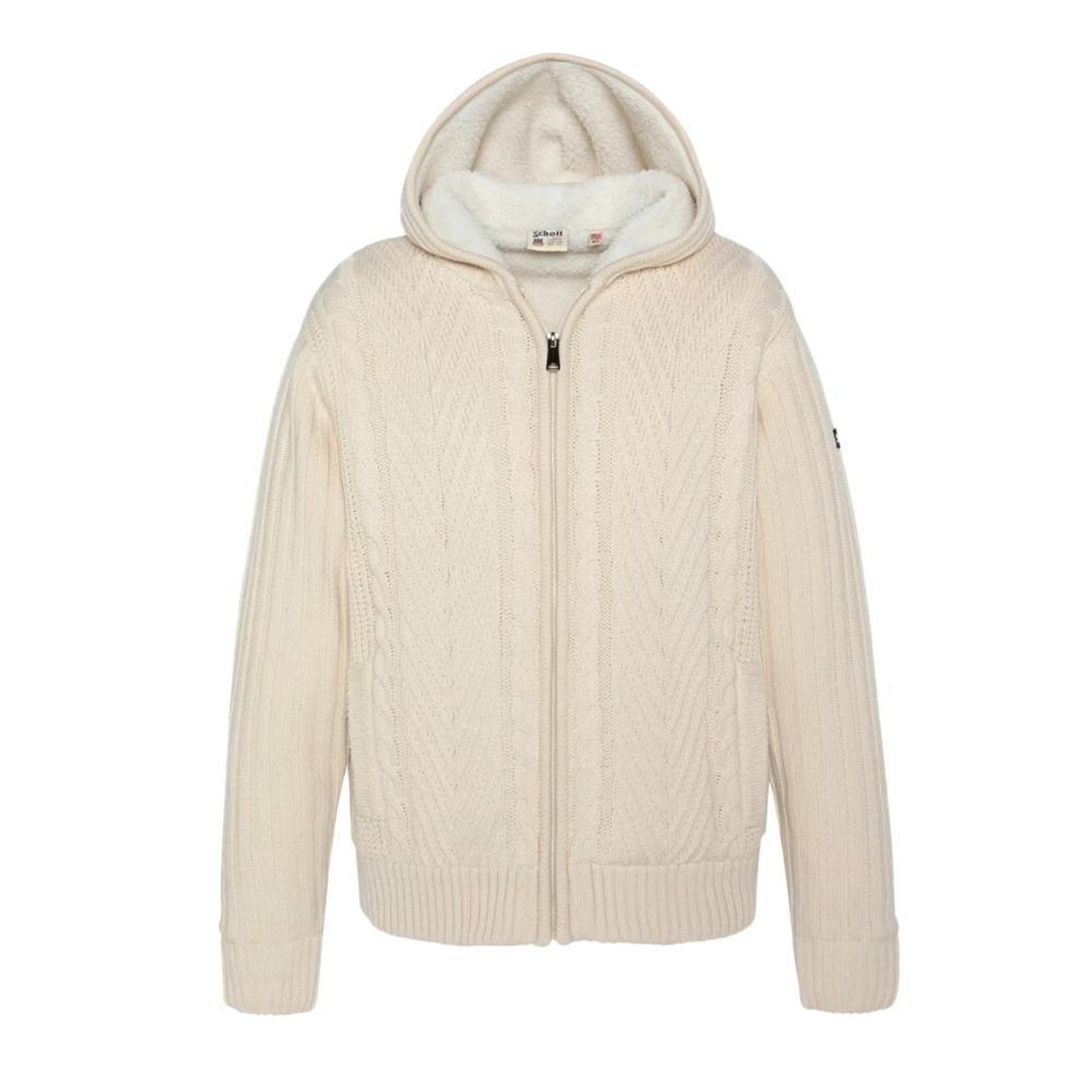 Schott Pull Zippé  Homme Schott PLENZO. Coloris disponibles : Beige