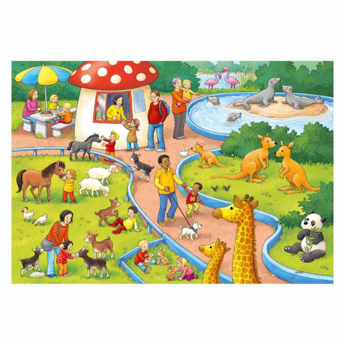 RAVENSBURGER Ravensburger Puzzle A Day at the Zoo, 2x24st. 78134