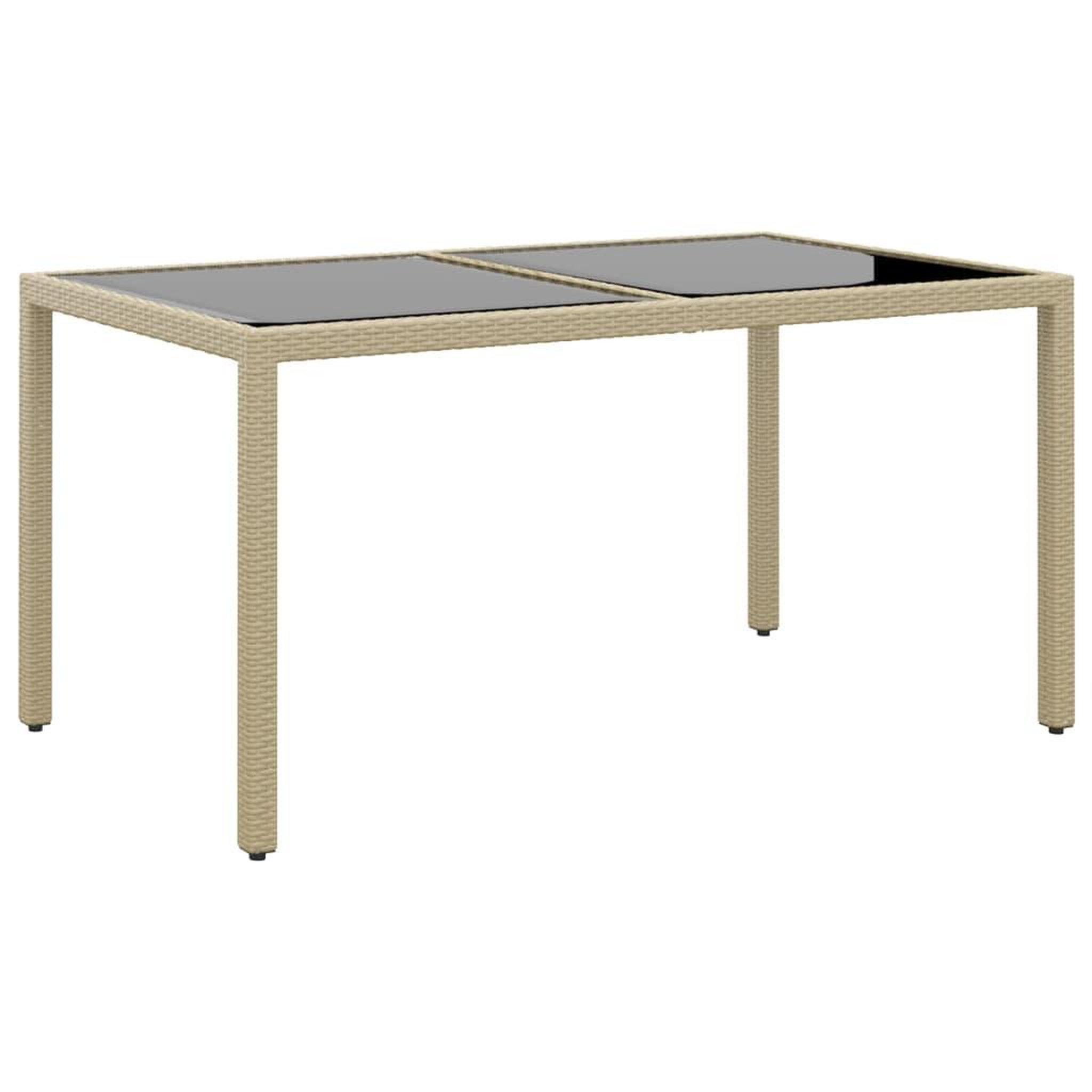 Voir la diapositive 5 : VIDAXL Ensemble a manger de jardin 5 pcs Rotin verre trempe Beige
