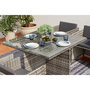 Voir la diapositive 5 : CONCEPT USINE Salon de jardin encastrable 4 personnes en résine tressée gris MIAMI
