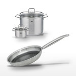 ELO Lot 2 Faitouts 16/26cm & Poêle 24cm Elo Relief Solution