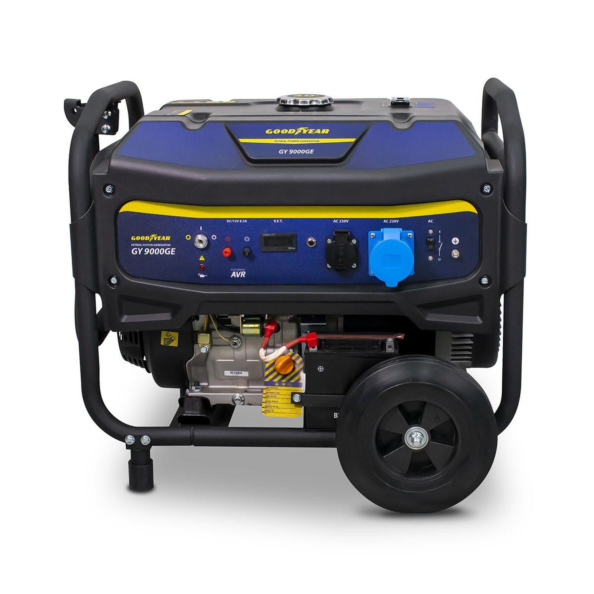 Voir la diapositive 2 : GOODYEAR Groupe électrogène 8000W Moteur Essence 4T OHV AVR 456 cm³ 18 CV Démarrage électrique Autonomie 9h GOODYEAR
