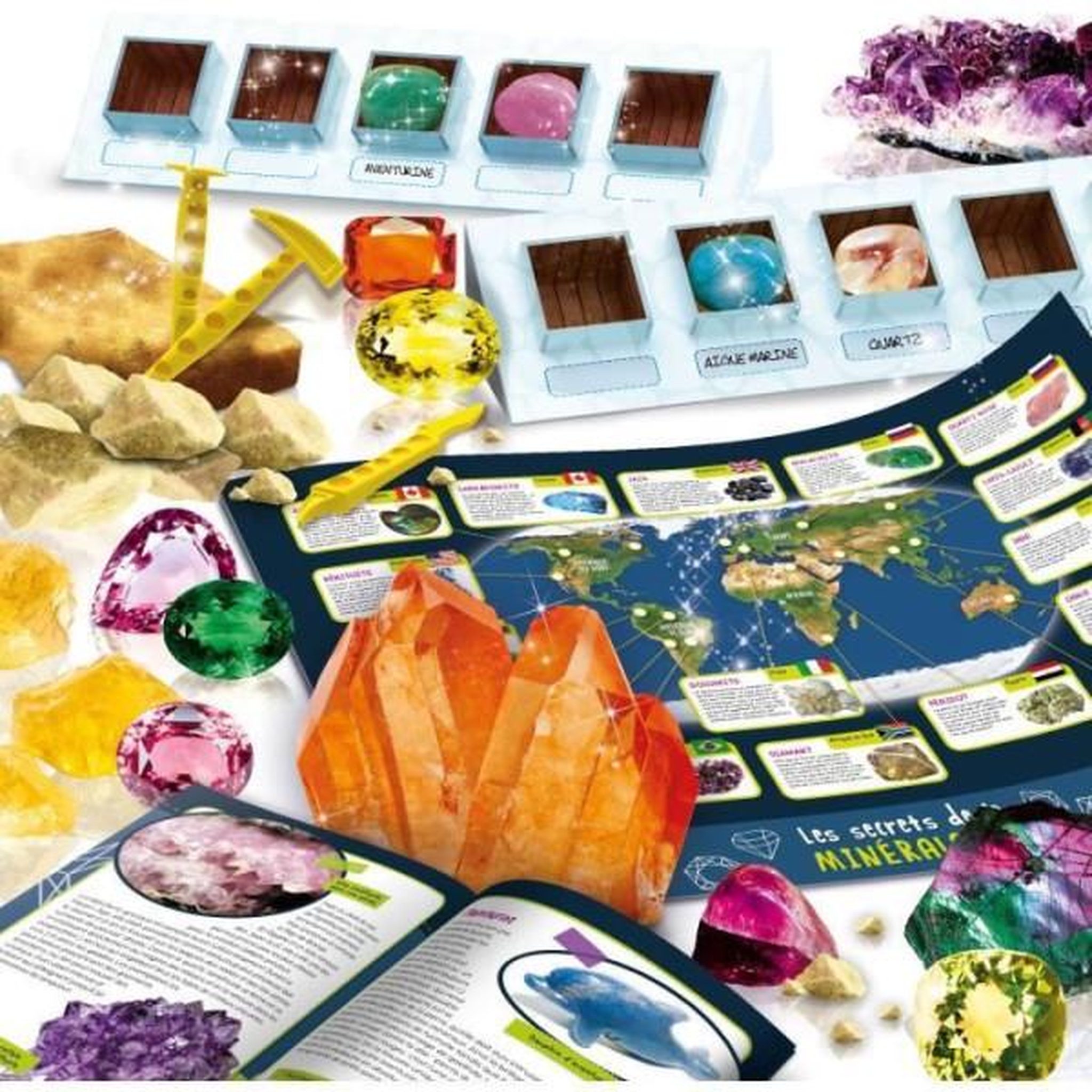 Voir la diapositive 2 : LISCIANI GIOCHI Les secrets de la minéalogie - kit scientifique - i'm a genius - minéraux authentiques