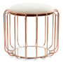 Voir la diapositive 1 : Paris Prix Pouf & Table d'Appoint  Comfortable  50cm Beige & Rose