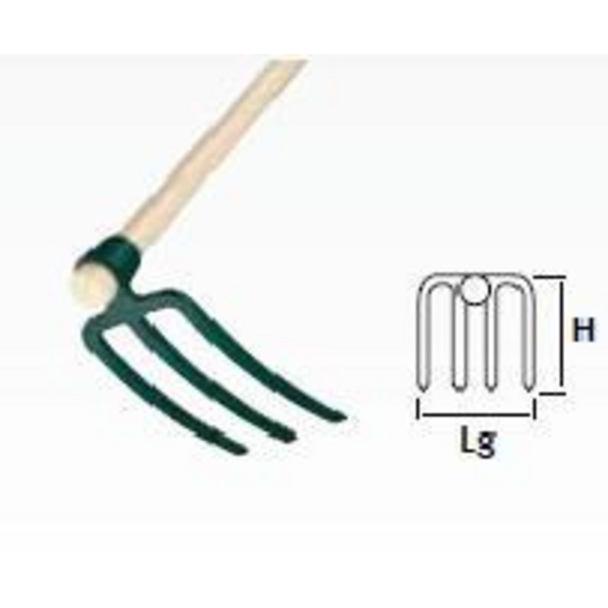 Leborgne Croc forgé 3 dents - manche bois certifié PEFC 100%