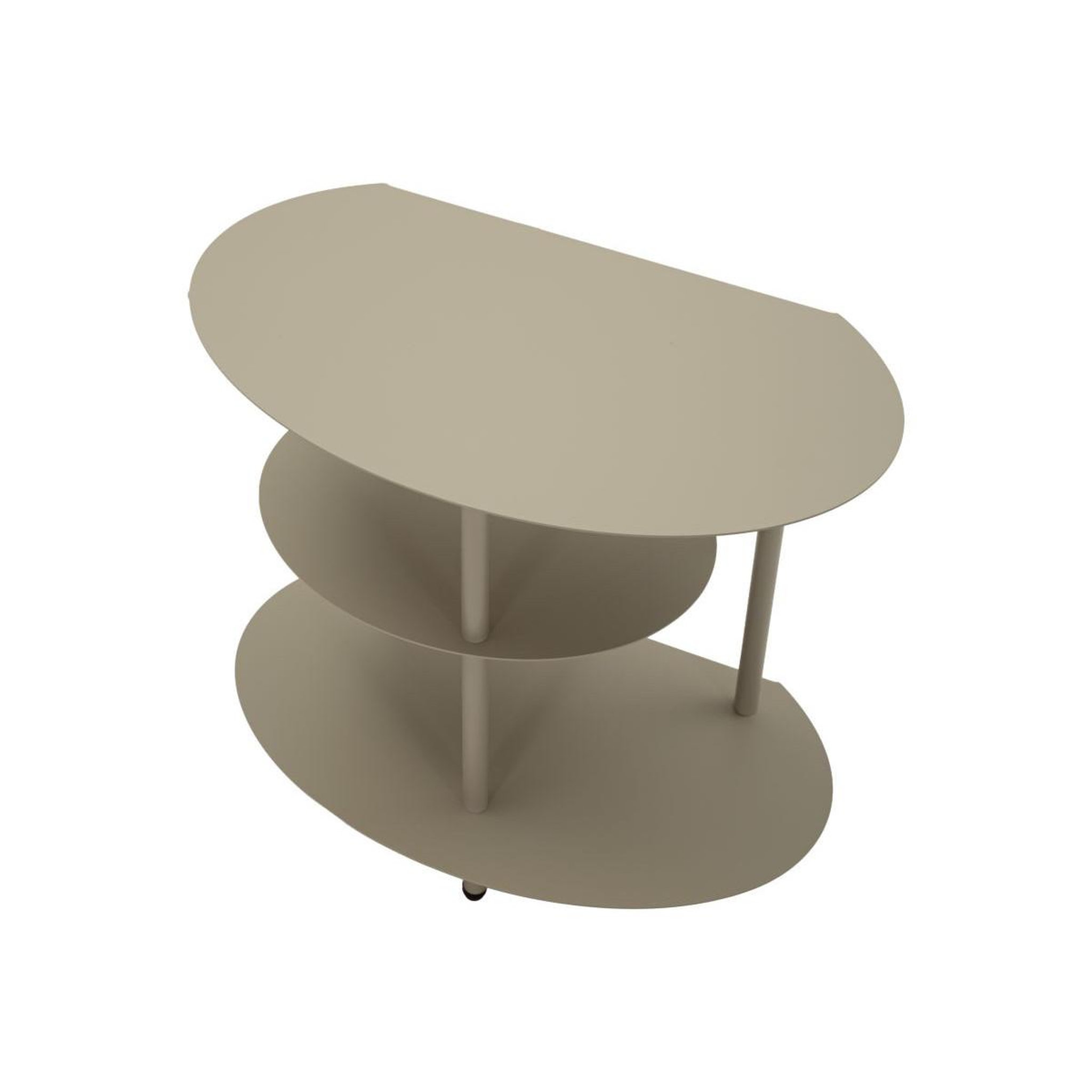 Voir la diapositive 3 : Paris Prix Table de chevet 3 niveaux  saturno  49cm taupe